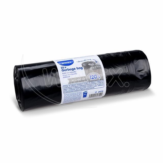 Vrece na odpadky (LDPE) zaťahovacie čierne 70 x 100 cm 120L [25 ks]_6