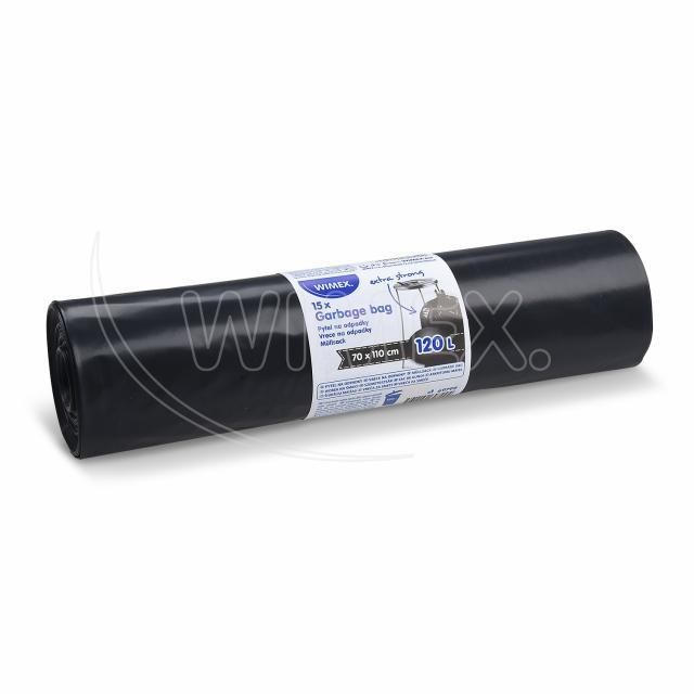 Vrece na odpadky (LDPE) extra-silné čierne 70 x 110 cm 120L [15 ks]_4