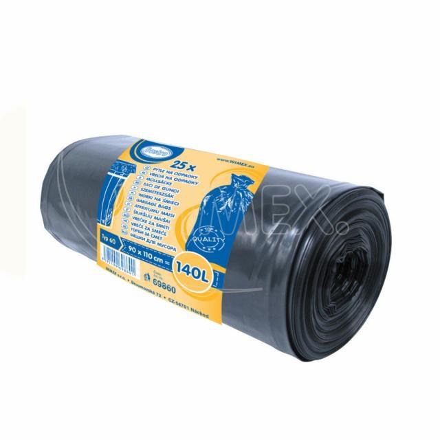 Vrece na odpadky (LDPE) čierne 90 x 110 cm 140L [25 ks]_4