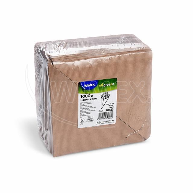Papierový kornút (FSC Mix) kraft 23 x 23 cm 250g viazaný [1000 ks]_1