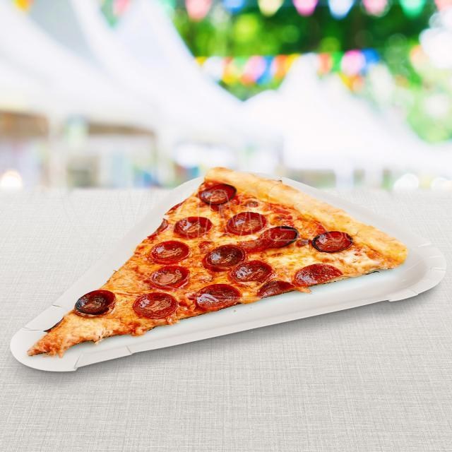 Papierová tácka na pizzu (FSC Mix) trojuholníková biela 26,5 x 20 cm [250 ks]_3
