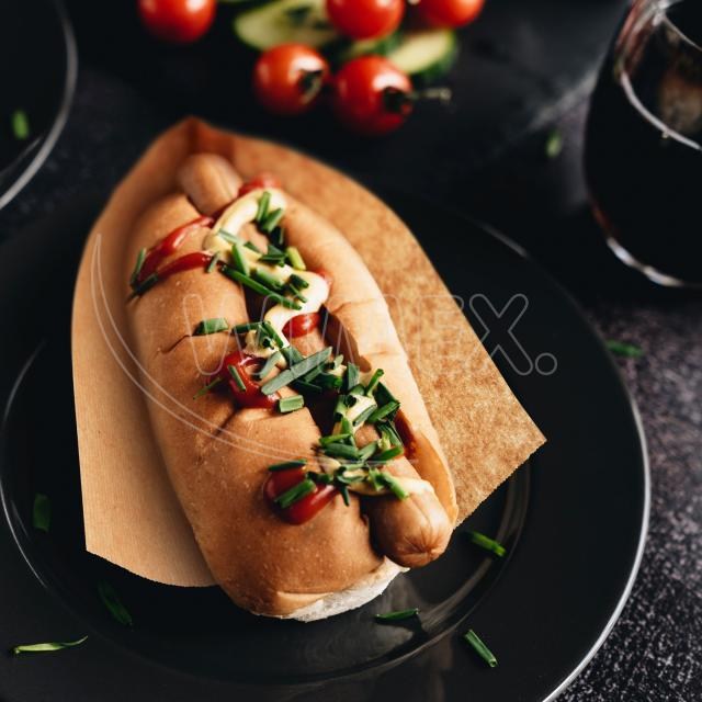 Papierové vrecko hnedé 19 x 10 cm na hotdog [500 ks]_2