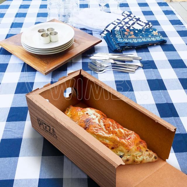 Krabica na pizzu (mikrovlnitá lepenka) Calzone kraft 30 x 16 x 10 cm [100 ks]_6