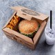 Burger box (mikrovlnitá lepenka) 2dielny kraft s potlačou 210 x 160 x 100 mm [100 ks]_3