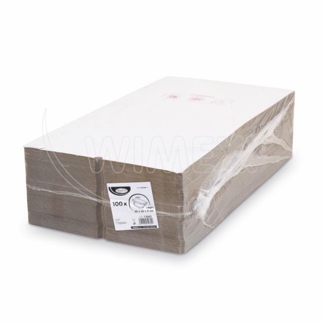 Krabica na pizzu z vlnitej lepenky extra-pevná biela 32 x 32 x 3 cm [100 ks]_4