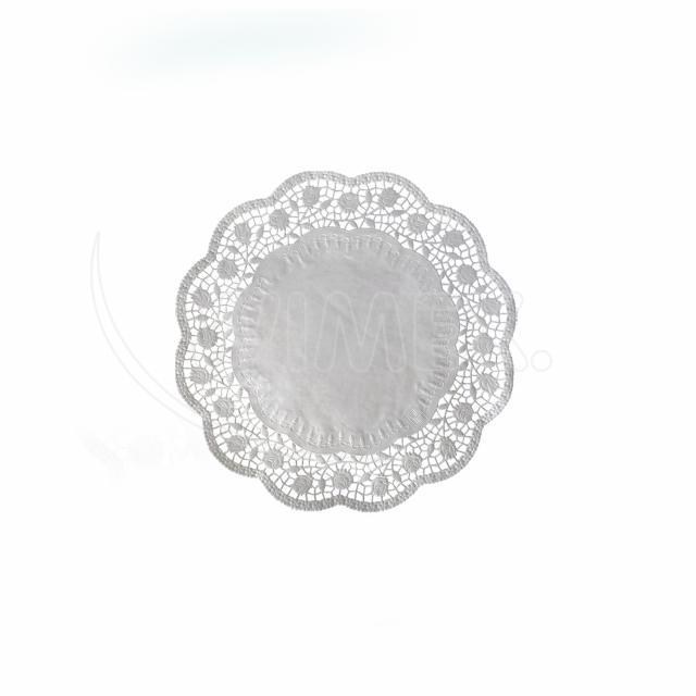 Dekoračná krajka (PAP) okrúhla biela O14cm [100 ks]_7