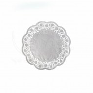 Dekoračná krajka (PAP) okrúhla biela O16cm [100 ks]_1