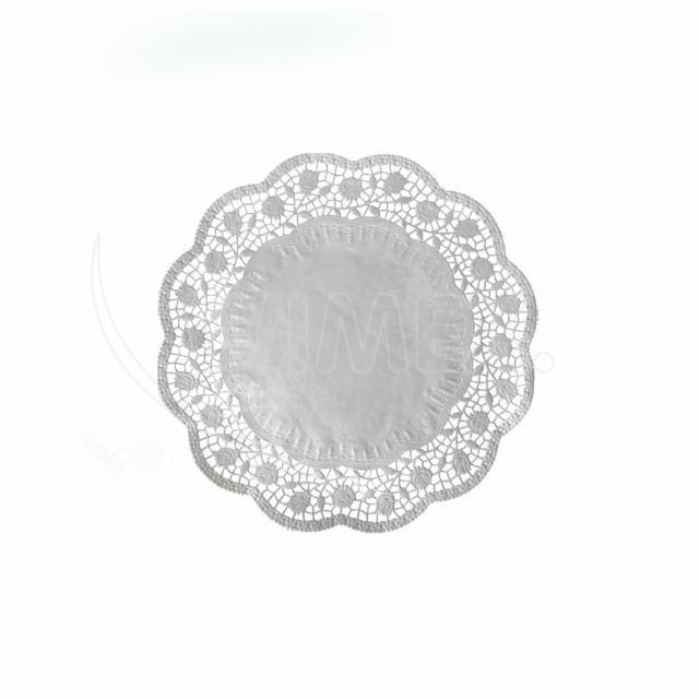Dekoračná krajka (PAP) okrúhla biela O18cm [100 ks]_7