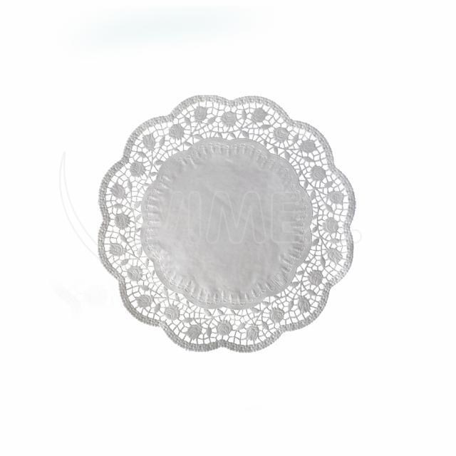 Dekoračná krajka (PAP) okrúhla biela O20cm [100 ks]_7