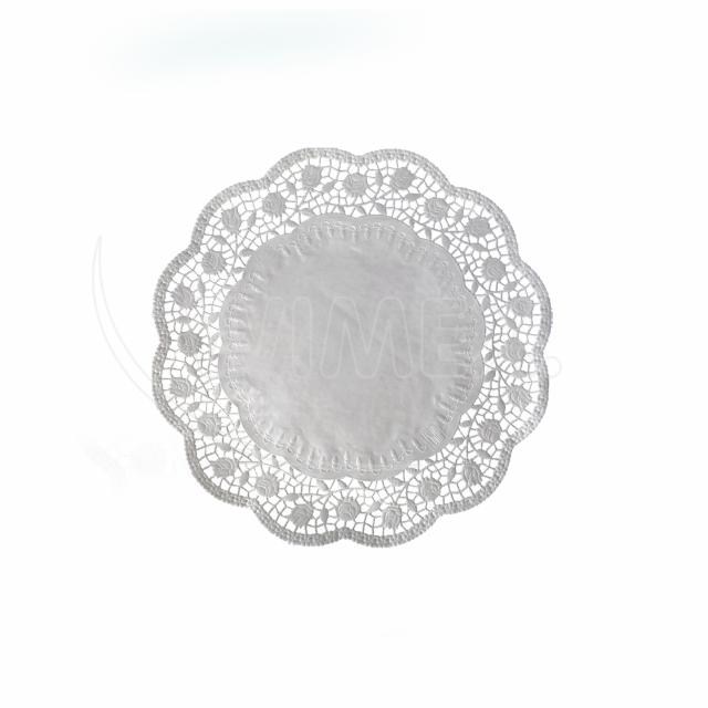 Dekoračná krajka (PAP) okrúhla biela O20cm [100 ks]_1