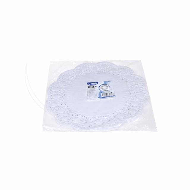 Dekoračná krajka (PAP) okrúhla biela O30cm [100 ks]_5