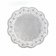Dekoračná krajka (PAP) okrúhla biela O30cm [100 ks]_1