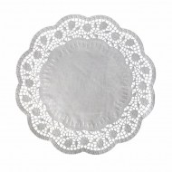 Dekoračná krajka (PAP) okrúhla biela O38cm [100 ks]_1