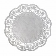 Dekoračná krajka (PAP) okrúhla biela O40cm [100 ks]_1