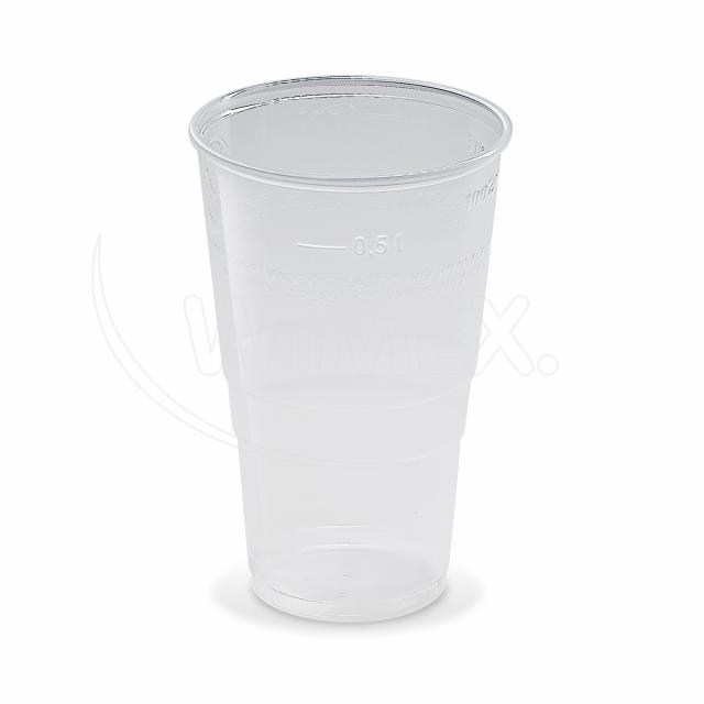 Pohár priehľadný 0,5 l -PP- (O 95 mm) [50 ks]   WI73216, PP706_1