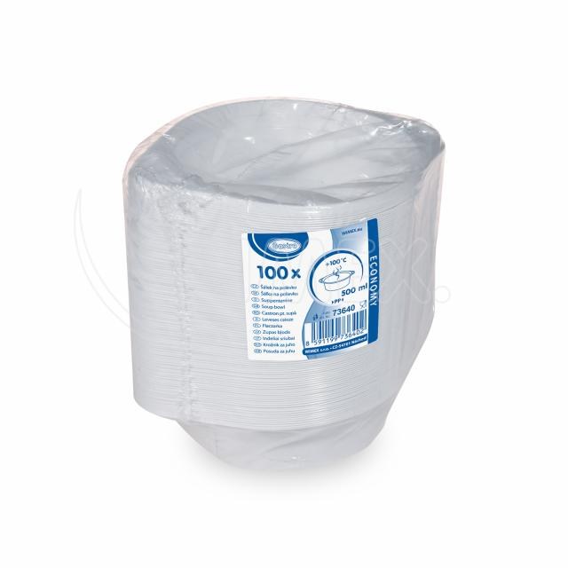Miska (PP) ECONOMY s uškami biela 500ml [100 ks]_7