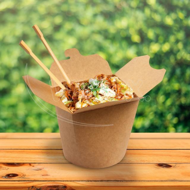 Food box Asia (PAP/PE) kraft 750ml/26oz [50 ks]_3