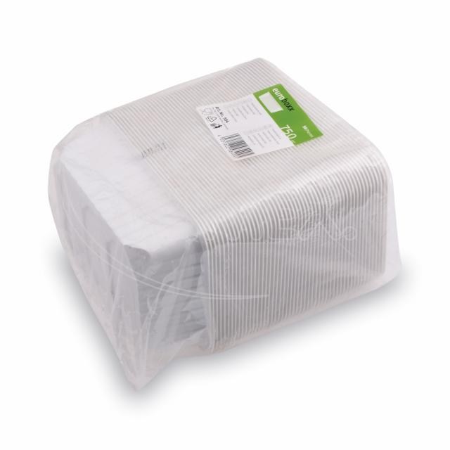 Vanička (PP) hranatá biela 186 x 133 mm 750ml [50 ks]_1