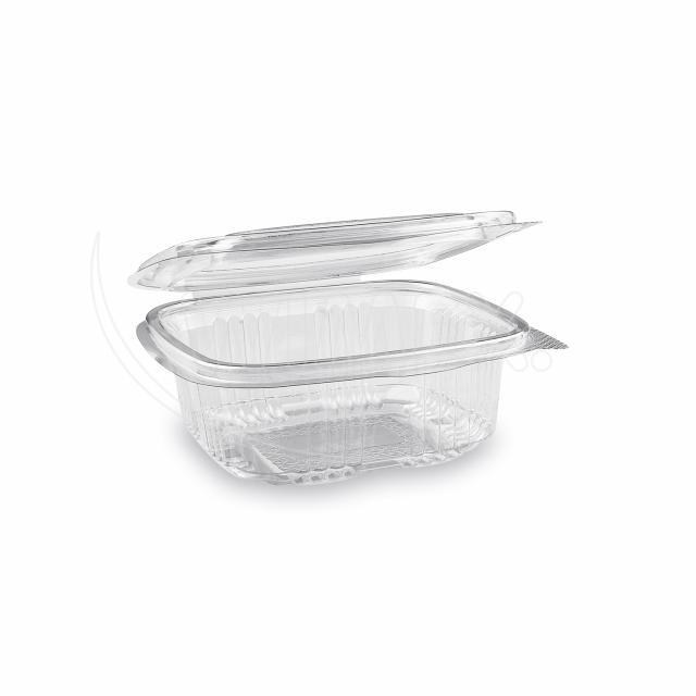 Miska (rPET) s viečkom hranatá priehľadná 375ml [50 ks] - Dopredaj_5