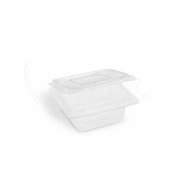Miska (rPET) s viečkom hranatá priehľadná 250ml [50 ks]_3