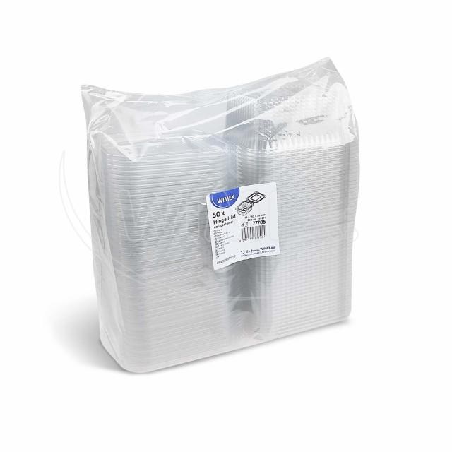 Miska (rPET) s viečkom hranatá priehľadná 500ml [50 ks]_2