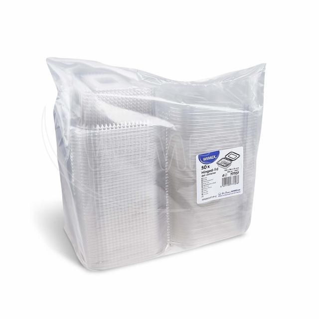Miska (rPET) s viečkom hranatá priehľadná 750ml [50 ks]_2