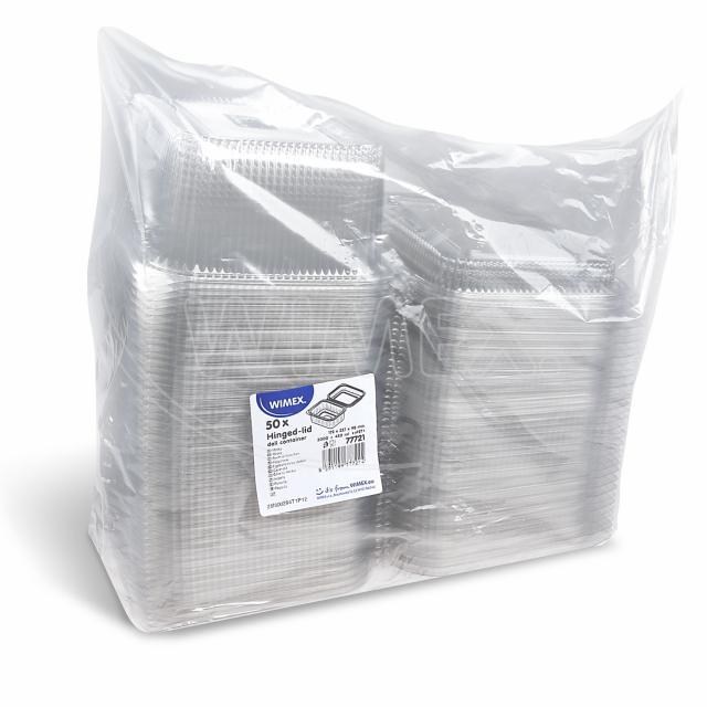 Miska (rPET) s viečkom hranatá priehľadná 2000 + 450 ml [50 ks]_2