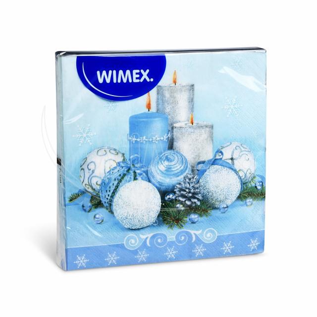 Obrúsok (PAP FSC Mix) 3vrstvý Vianoce 33 x 33 cm [20 ks] - modré sviečky_4