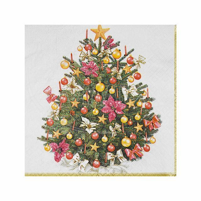 Obrúsok (PAP FSC Mix) 3vrstvý Vianoce 33 x 33 cm [20 ks] - vianočný stromček_3