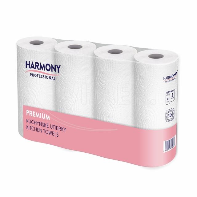 Kuchynská utierka (Tissue) Harmony Professional 3vrstvá 50-útržkov [4 ks]_1