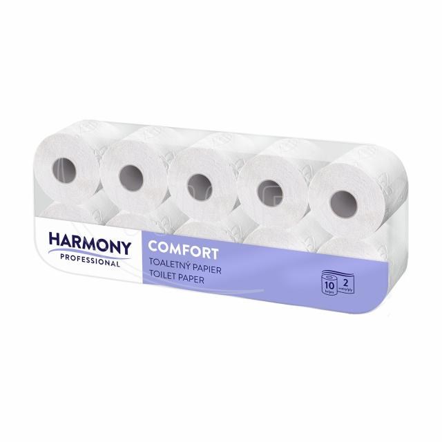 Toaletný papier Harmony Professional 2vrstvý biely 200 útržkov [10 ks]_1