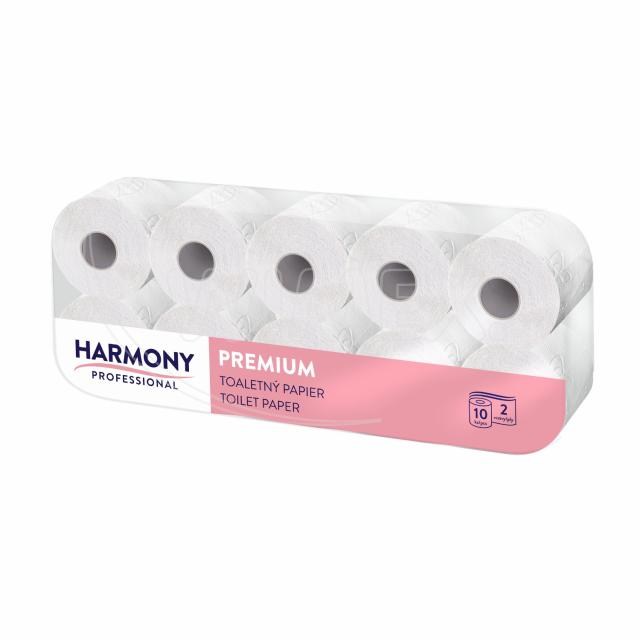 Toaletný papier (Tissue) Harmony Professional 2vrstvý biely 200 útržkov [10 ks]_1