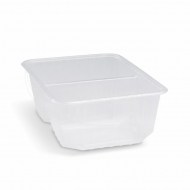 Vanička (PP) hranatá 2dielna priehľadná 186 x 133 mm 1000ml [50 ks]_1