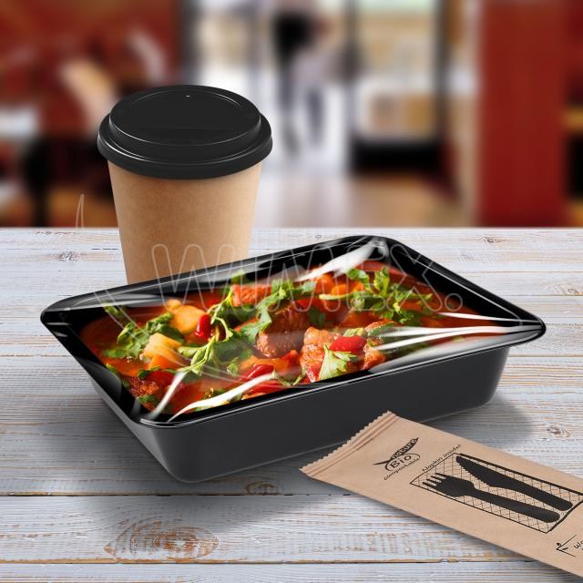 Menu misa (PP) extra-pevná nedelená čierna 227 x 178 x 49 mm [50 ks]_2